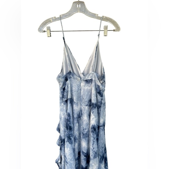 ASTR the Label Women's Blue Holland Ruffle Tie Dye Maxi Dress - Size XS - Picture 7 of 10